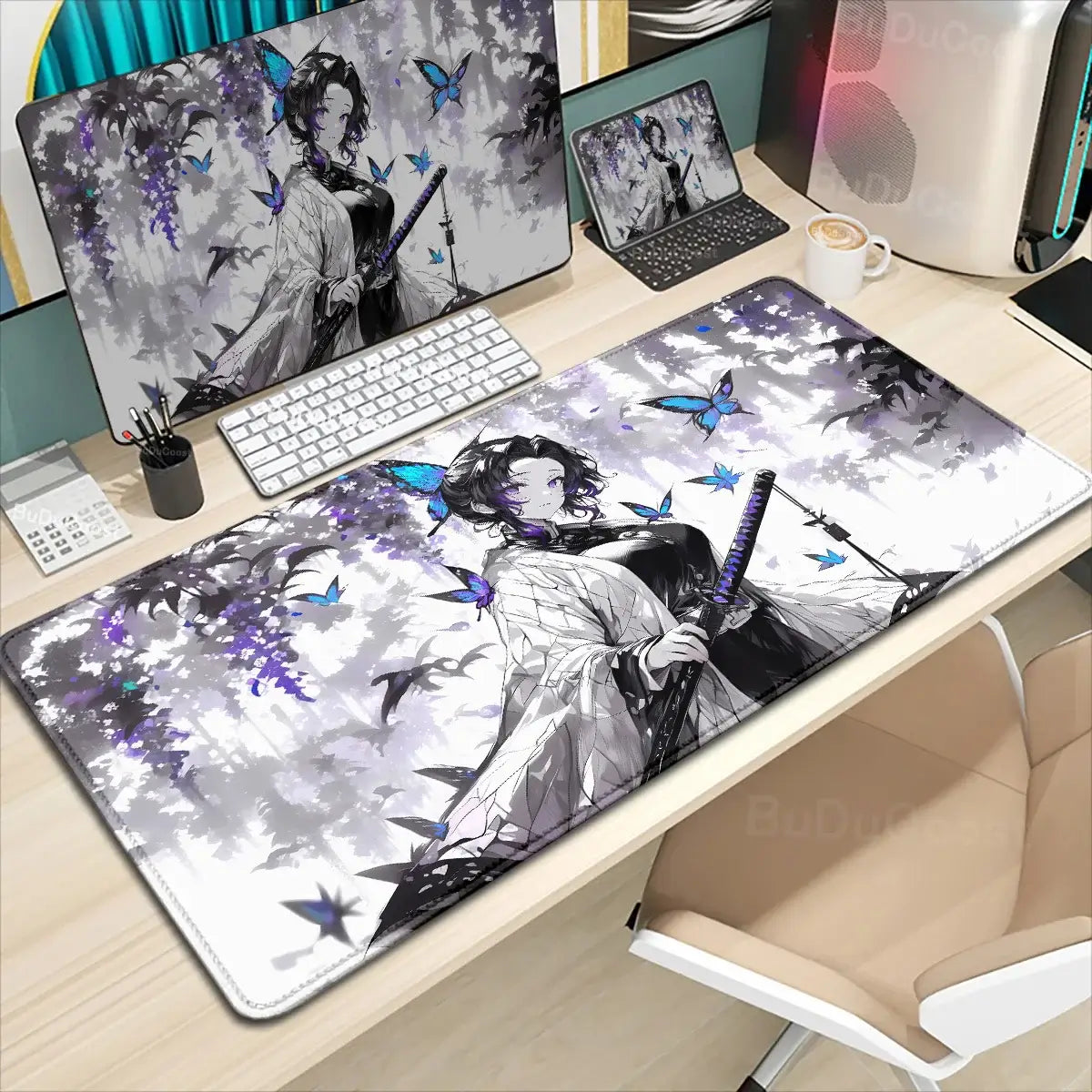 XXL Anime démon Slayer Kochou Shinobu tapis de souris ordinateur Gamer [