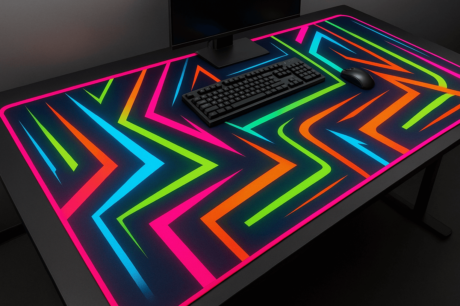 tapis de bureau XXXL  avec couleur vives pour gamer